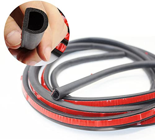 5M D Type Car Seal Strip Interior & Exterior PVC Rubber Band For Car Van Truck Door Window Bonnet Boot Edge Trim Rubber Seal (12x14 mm)