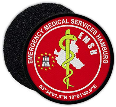 Copytec Patch EMSH Rettungsdienst Hamburg Sanitäter Hansestadt Hafen Michael #33054