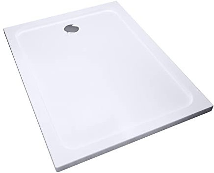 IMPTS Duschwanne Duschtasse 90x120cm Eckig Acryl Dusche Acrylwanne 4cm flach für Duschabtrennung Duschkabine,inkl. Ablaufgarnitur