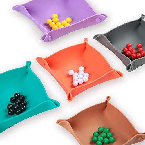 Faltbare Brettspiel-Aufbewahrungsschüsseln, tragbares faltbares Tablett, Zubehör für Tisch-Bits, Komponenten, Teile, Würfel für klassisches und modernes Gaming, Rollenspiel