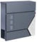 Wiltec Designer Briefkasten V48 Anthrazit und Edelstahl 370 x 105 x 370 mm, Wandbriefkasten mit Schloss, Sichtfenstern, Zeitungsrolle, Postkasten aus galvanisiertem Stahl