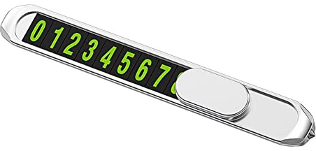 iSpchen Temporäre Parkkarte Auto Telefonnummer Schild Handynummer Karte aufkleber Nummernschild leuchtende Temporäre Parkplatz Karte Innenraum Deko Autozubehör