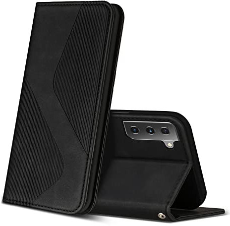 ZONNAVI Cover per Samsung Galaxy S22, Flip Custodia Pelle PU con [Slot Cart] [Supporto Stand] [Magnetica], Cover a Libro Portafoglio per Samsung Galaxy S22 (Nero)