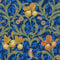 VEELIKE Blue and Gold Wallpaper 44.5cm×900cm Vintage Blue Flower Wallpaper for Living Room Tropical Leaf Contact Paper Peel and Stick Wall Mural Furniture Vinyl Wrap for Kitchen Cupboards Bedroom