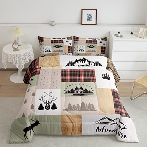 Castle Fairy Vintage Bauernhaus volle Größe Bettwäsche-Set Camping Thema Bettwäsche Set für Kinder Erwachsene Teens Abenteuer Bettdecke Luxus Wild Tiere Bettwäsche Set Raumdekoration 3-teilig