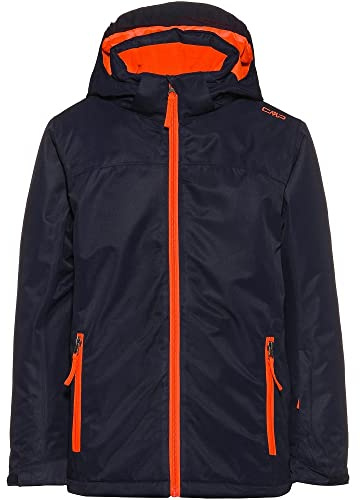 CMP - Kinder-Skijacke aus Twill mit abnehmbarer Kapuze, Schwarz Blau, 140