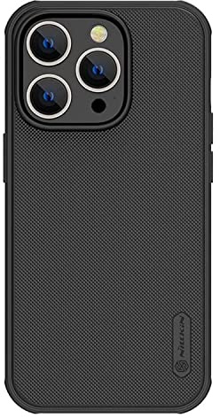 Nillkin Super Frosted Shield Pro Series Schutzhülle für Apple iPhone 14 Pro (ohne Logo-Ausschnitt), Schwarz