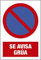 Aiman GZ - Señal Magnética de Prohibición - Cartel Se Avisa Grúa (No Aparcar) - Imantada Flexible para Zonas de Carga y Acceso Restringido