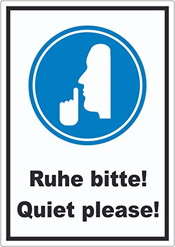 Ruhe bitte Quiet please Aufkleber A1 (594x841mm)