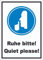 Ruhe bitte Quiet please Aufkleber A1 (594x841mm)