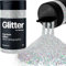 Hemway Premium Glitter Shaker - Silver Holographic | Fine Metallic Flake Sequins for Resin & Epoxy Crafts | Craft Supplies for Tumblers, Festival, Hair, Face, Body, Eye & Nail Art | 130 g