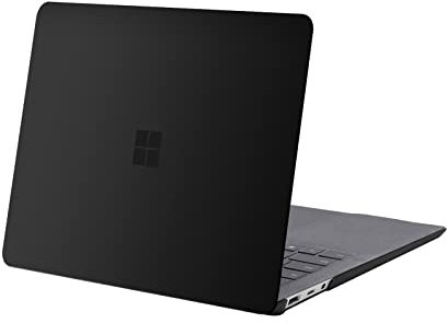 MOSISO Hülle Kompatibel mit Surface Laptop 5/4/3/2 13,5 Zoll 2022 2021 2019 2018 mit Alcantara Tastatur (Models: 1950 & 1958 & 1867 & 1769), Kunststoff Hartschalen Case Cover, Schwarz