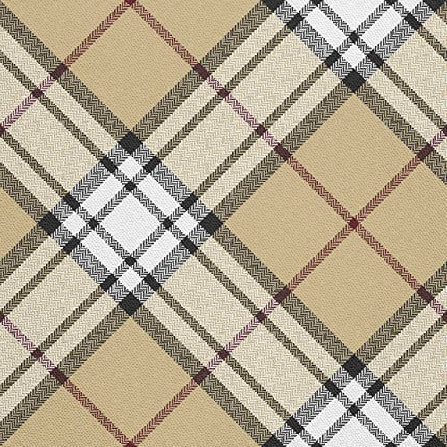 HEKO PANELS Oxford Wasserdichte Meterware Canvas Polyester Stoff Zum Nähen, Möbel- und Dekostoffe, Handwerken, Wasserabweisend, Blickdicht, Kariert - 2 Meter 155 x 200 cm