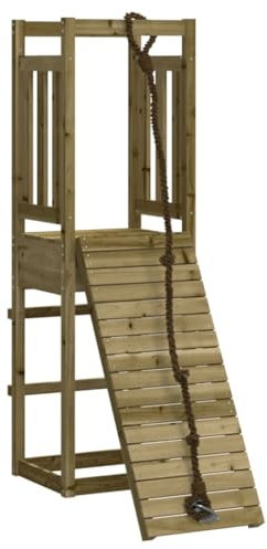 vidaXL Spielturm, Klettergerüst mit Kletterwand, Kinder Kletterturm, Spiel-Zubehör für Garten, Holz Spielplatz Spielhaus, Imprägniertes Kiefernholz