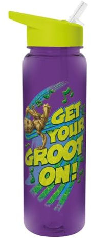 Guardians of the Galaxy Water Bottle (Logo Design) 700ml Plastic Water Bottle, Girls Water Bottle, Boys Water Bottle, Kids Water Bottle, Marvel Gifts for Men, Women and Kids - Official Merchandise
