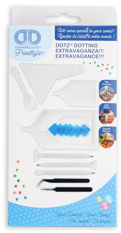 DIAMOND DOTZ 2592456 Diamond Painting Zubehör-Set, Deluxe, Diamant-Malerei Zubehörset inkl. Stifte, Schiffchen, Wachs, Werkzeug Kit