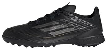 adidas F50 League Football Boots Turf, Core Black/Iron Metallic/Gold, 5.5 UK