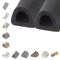 BRESKO 6-100 m Fensterdichtung Selbstklebend Dichtung Gummidichtung Epdm Türdichtung Dichtband Gummi Fenster Profil Abdichtung Dichtungsprofil (D - 12x10 mm - schwarz, 2 x 10 m (20 m))