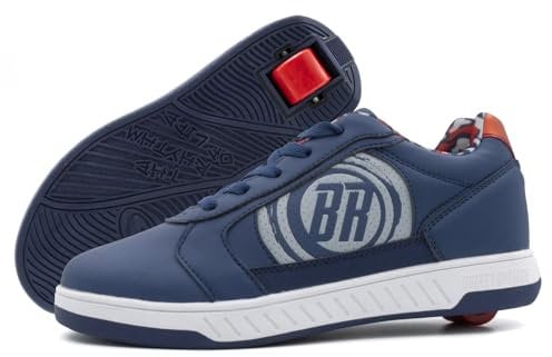 BREEZY ROLLERS Schuhe mit Rollen für Kinder I Schuhe mit Rollen für Kids I Von Kinder Straßen-Schuhen zu Rollschuh in wenigen Sek. I Patentiertes klick-System I Schuhe mit Rollen für Mädchen & Jungen