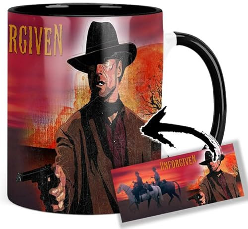 Unforgiven Clint Eastwood Morgan Freeman Tasse Innen & Henkel Schwarz Keramikbecher Mug
