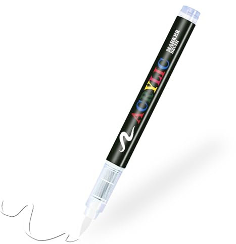 RiyaNed Rotuladores Tela,Blanco Marcador de pintura 1 lápiz 1.0-6.0mm