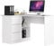 AKORD Escritorio esquinero B-16 con 3 cajones y 2 estantes | Escritorio | Escritorio esquinero | Escritorio esquinero para el hogar y la Oficina 124x77x85 CM | 48 kg Blanco