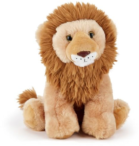 Zappi Co König der Löwe Plüschtier König der Tiere (22cm) Majestätischer Mähnen-Kumpel - Weich, Kuschelig, 100% Recycelt - Königlicher Katzenfreund