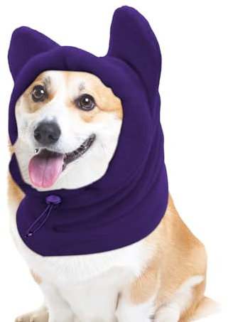 Casque anti-bruit pour chien, chapeau d'hiver pour chiens de petite taille | Capuche pour chien en polaire épaissie - Écharpe cache-cou lavable, sweat à capuche pour oreilles enveloppantes pour