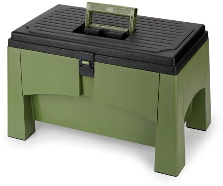 Yolco ST2GREEN, Marchepied de Camping et Coffre de Rangement pour Camping-Car, Green