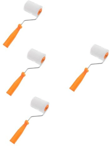 jojofuny Debulleur 4 Pièces Ciment Autolissant Xoutil Rouleuse Cannage Rouleau Outil De Démoussage De Sol En Ciment Rouleau à Pointes Autonivelant Rouleau à Pointes Pour Chape Autonivelante Plastique