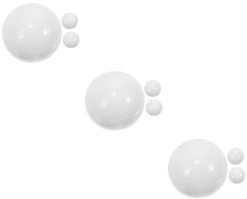 Alasum 9 STK Trackball runden befüllbare Kugeln Tischradperlen Runde Rouletteradperlen Billard- bullittrain mitgebsel Fussball Radperlen für Stange Spiel-Roulette-Rad-Perlen Harz Weiß