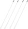 INCAUCA Lot de 4 baguettes de rechange en fibre de verre avec crochet en métal pour stores verticaux - 43 cm - Blanc