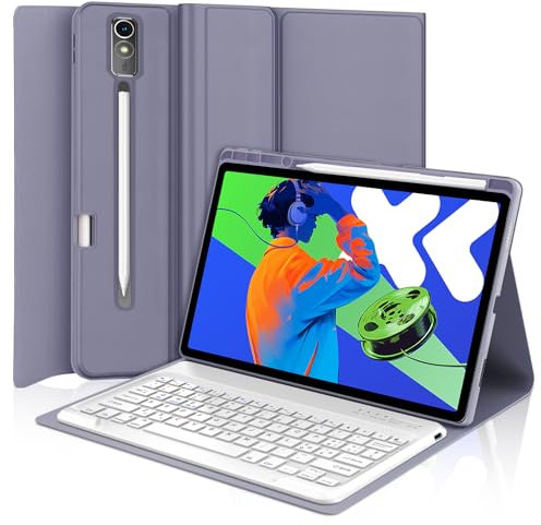 WINCHKING Tastiera per Lenovo Idea Tab Pro 12.7 2025, Cover Tastiera per Lenovo Idea Tab, Custodia Tastiera Italiana Bluetooth per Lenovo Idea Tab Pro 12.7 pollici 2025 TB-373FU/TB-375FC, Viola