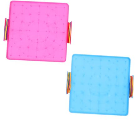 ifundom 2 Stücke Kinder Geoboard Mathe Spielzeug Kinder Mathematik Manipulative Pädagogisches Spielzeug Geometrische Formen Gummis Für Klassenzimmer Hause