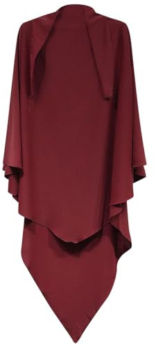 Hijab Muslim einfarbig arabischer Schal Hijab(Rot,Einheitsgröße)