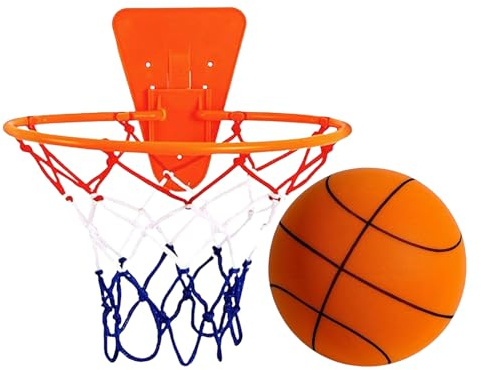 Stille Basketball Und Kreise Set - Silent Basketball | Stille Basketballverkehr Mit Korb | Weich Abprallte -Trümmer, Kein Lärm, Tür Oder Korb Von Par Teile Sandkasten-Spielset