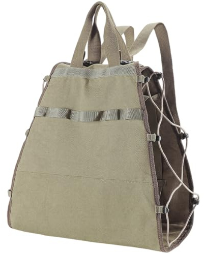Uzztfa Zaino Porta Legna Ardere, Borsa Porta Legna Portatile in Tela Impermeabile con Manico, Porta Legna Ardere per Viaggi All'aperto