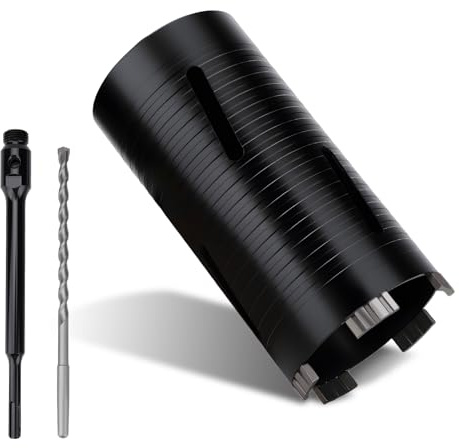 MOXPIFY 91mm x 170mm Long Diamond Core Drill Bit Set SDS Plus Shank | To Be Used In Concrete Masonry Brick Block Stone Granite.