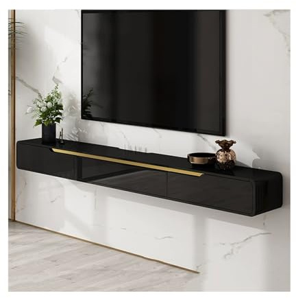 Lowboard Moderner schwebender TV-Ständer, 47,2/59/70,8 Zoll großes wandmontiertes Konsolen-Entertainment-Center mit Plattform und Medientischschrank mit 2 Schubladen for das Wohnzimmer Fernsehtisch(Sc