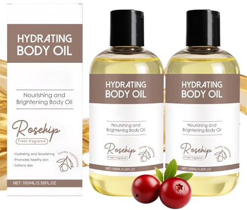 2 Flacons Huile de Rose Musquée 100 Ml/Flacon Bio Visage Huile Rose Musquée Bio Rosehip Oil Éclaircit Le Teint Anti Âge Hydrate Convient pour Le Visage Corps La Peau Les Cheveux Ongles