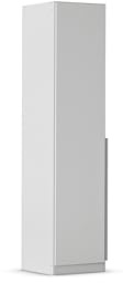 Rauch Möbel Alabama, Kleiderschrank, Farbe Seidengrau, Breite 47 cm | Schrank, Mehrzweckschrank 1-türig, Zubehör Basic, für Vorratsraum, Homeoffice, Garderobe, Flur, Schlafzimmer