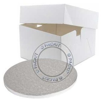 14 Inch Round Cake Drum Board & Box Wedding Birthdays