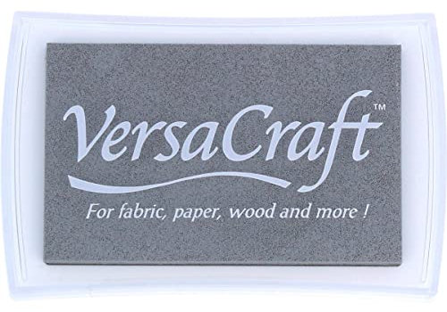 Tsukineko VK181 Versa-Craft Stempelkissen, Synthetic Material, cool grau, 9.7 x 6.6 x 1.8 cm