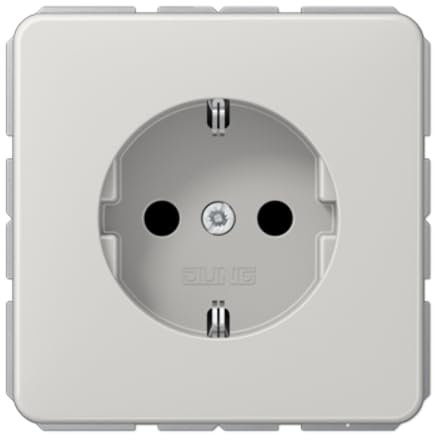 Jung 1520 BFKI LG Schuko Steckdose 16 A 250 V bruchsicher mit Berührungsschutz Serie CD lichtgrau