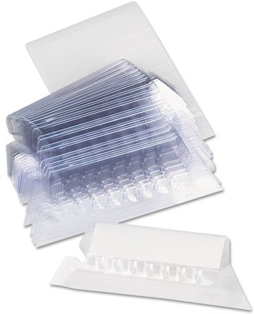 Universal Hängemappen/Ordnerreiter aus Kunststoff, 25 Stück, Transparent, Modern, A4, Farblos