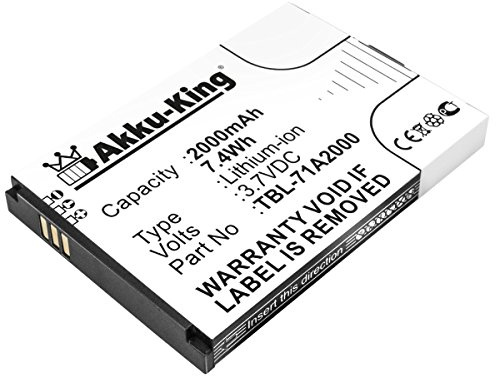 Akku kompatibel mit TP-Link TBL-71A2000 / 71B2000 - Li-Ion 2000mAh - 3.7V | Ersatzakku für TP-Link M5250, M5350, TL-TR761, TL-TR861 M7000, M7200, M7300, M7350