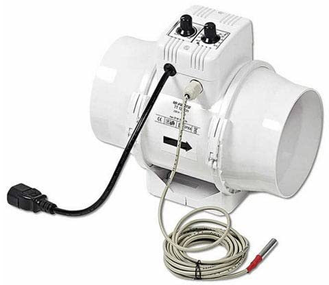 Rohrlüfter TT 125 Un 125mm Vents Thermostat + Potenzregler (280 m³/h)