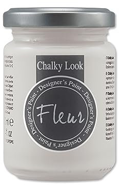 FLEUR DESIGNER'S PAINT | Pittura ad Acqua, Effetto Gesso Naturale, Extra Opaca, Fleur Chalky F73, Colore Mr Grey, Made in Italy, Formato da 130 ml