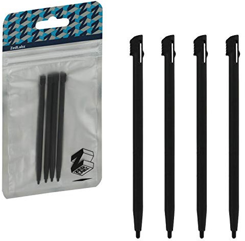 ZedLabz Lot de 4 stylets pour écran tactile Nintendo 2DS Noir