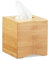 Relaxdays Kosmetiktücherbox quadratisch, Taschentuchbox Holz, Kosmetikbox Bambus, HxBxT: 15,5 x 14,5 x 14,5 cm, natur